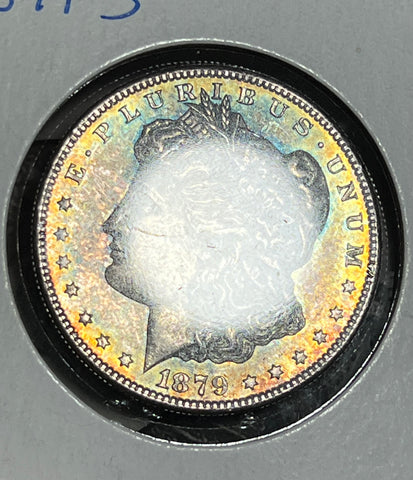 1879 S RAINBOW PL OBVERSE & Rose Toned REVERSE TONER Morgan SIlver Dollar  **Free Shipping** BUY IT Now!!!