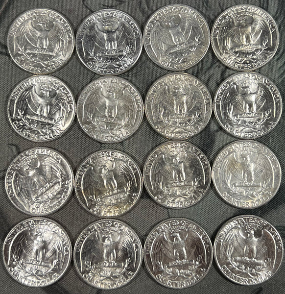 1964 P or D Brilliant UNCIRCULATED 90% Silver Quarter **Free Shipping** **BUY IT NOW**. {{only 10 left @  8.11.22}}