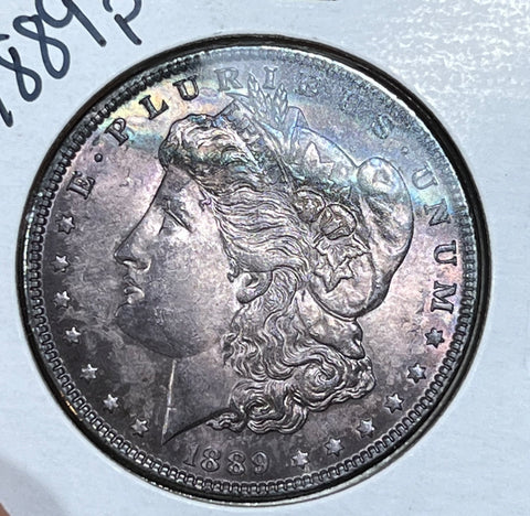 1889 P PURPLE RAINBOW Obv *Crisp REV* MORGAN SILVER DOLLAR **FREE SHIPPING** Buy It Now!