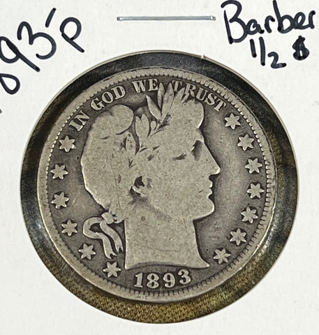 1893 P Barber Half Dollar *VG* **Free Shipping** CLICK HERE TO Bid!!!