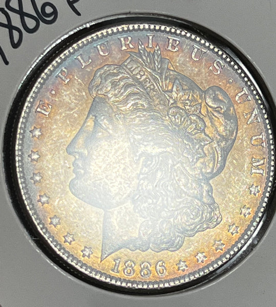 1886 P GOLDEN RAINBOW OBVERSE HIGH GRADE MORGAN **FREE SHIPPING** Click HERE TO BUY it NOW!!