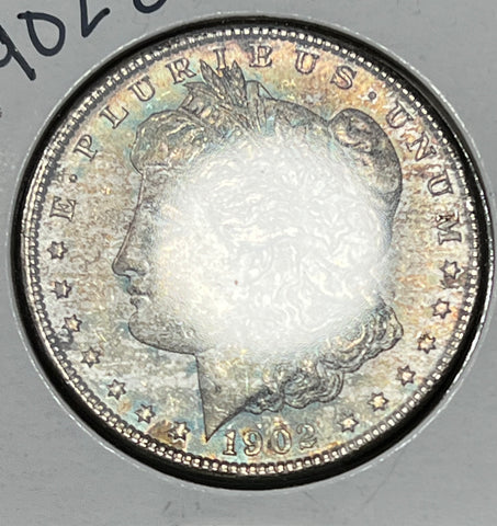 1902 O Blu/Rainbow Patterned Obv & Golden Toned Rev MORGAN Silver Dollar **FREE SHIPPING** BUY it NOW