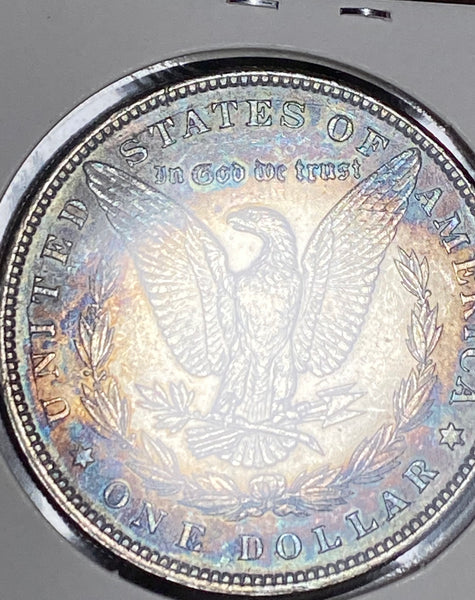 1896 P Morgan BLUE GREEN CATS EYE REVERSE TONER  MS CONDITION **FREE SHIPPING** NOW FOR AUCTION!! click FULL DETAILS to BID!!!