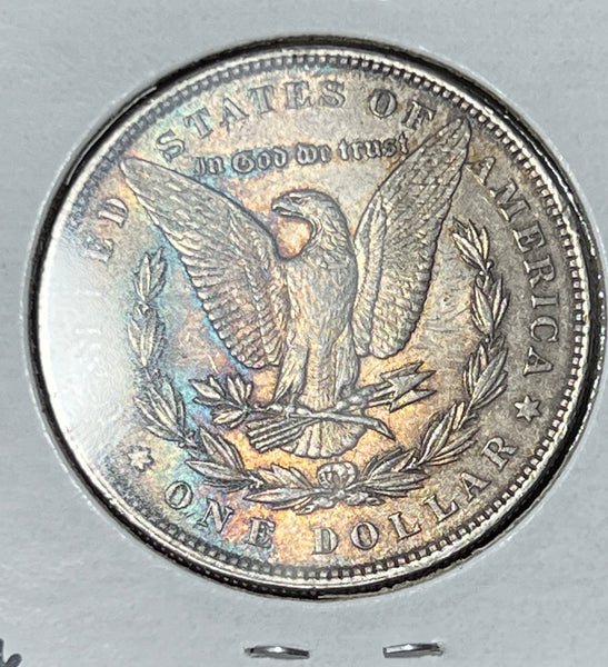 1879 P DARK RAINBOW ALL-OVER TONING w/*PL* ELEVATION TONED REV Morgan SIlver Dollar  **Free Shipping** BUY IT Now!!!