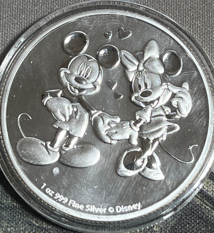 2020 NIUE 2 Dollar MICKEY & MINNIE 1 Oz .999 SIlver COLLECTIBLE COIN *RARE* **Free Shipping** CLICK FULL DETAILS TO BID!!
