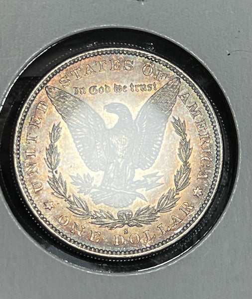1879 S RAINBOW PL OBVERSE & Rose Toned REVERSE TONER Morgan SIlver Dollar  **Free Shipping** BUY IT Now!!!