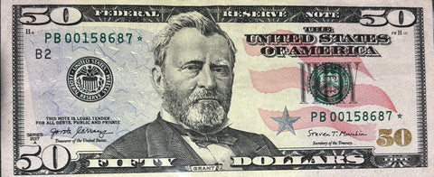 2017a $50 Star NOTE EXTREMELY RARE *Lowest RUN POSSIBLE*  **FREE SHIPPING** BUY it NOW