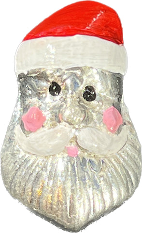 **Christmas Silver** 1 Oz Silver (Santa Claus Enameled Head) ((MERSE METELS CUSTOM)) AUCTION AUCTION AUCTION **Shipping Included in Price** {{Bid Starts @ $55}}