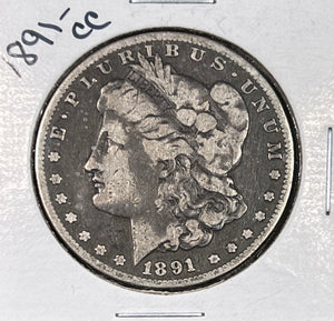 1891 CARSON CITY "CC" Morgan Silver Dollar CIRCULATED in Great CONDITION!! CLICK Full Details to BID!! Bid Starts @ @ $220!!