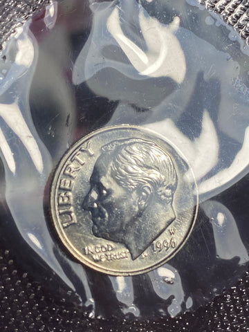 1996 West Point Mint DIME in Cello with COA **FREE SHIPPING** CLICK FULL DETAILS TO BID!! A.2