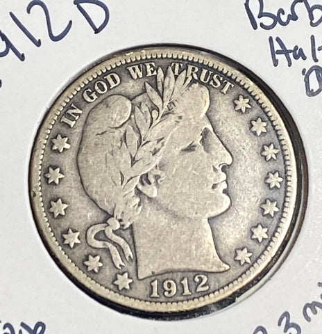 1912 P Barber Half Dollar *HIGH F Slider* **Free Shipping** CLICK HERE TO Bid!!!