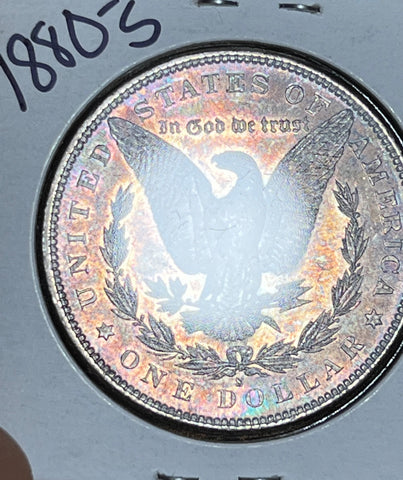 1880 S PL/PINK REVERSE & GOLDEN/Rainbow TONED OBVERSE Morgan Silver DOLLAR **Free Shipping** CLICK HERE TO BUY IT NOW!!