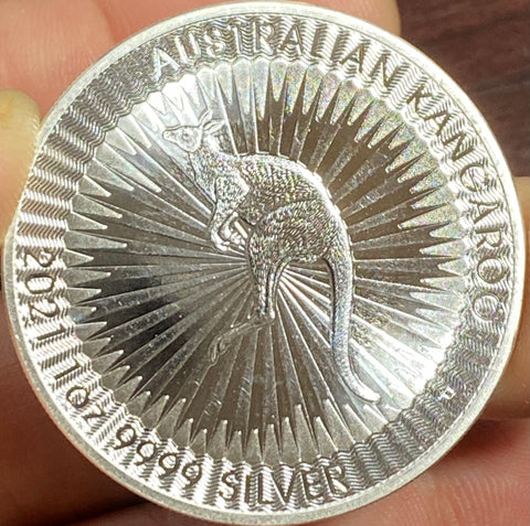 (1) 2021 Australian Kangaroo Perth Minted 1 oz Silver Round  **FREE SHIPPING** CLICK FULL DETAILS TO BID!!