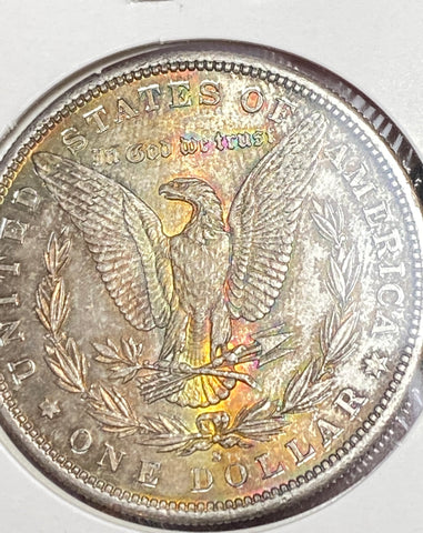 1881 S RAINBOW Low/Mid-End TONING Morgan Silver DOLLAR **AUCTION**  **FREE SHIPPING** CLICK MORE DETAILS TO BID!!!