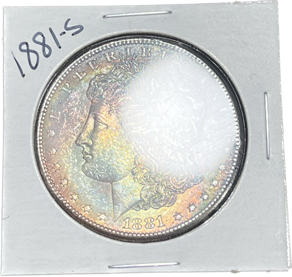 1881 S "ALL-OVER Rainbow" TONER Morgan Silver DOLLAR **Free Shipping** CLICK HERE TO BUY IT NOW!!
