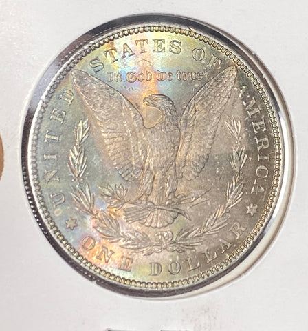 1882 P *MID END RAINBOW TONED REVERSE* MS GRADE MORGAN **FREE SHIPPING** CLICK FULL DETAILS TO BID!!!