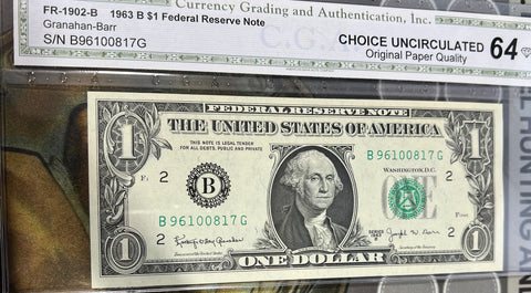 (1) 1968b $1 Barr Notes ((CHOICE UNCIRC 64)) AUCTION AUCTION  **FREE SHIPPING** Starting Bid @ $25 Click full details!!