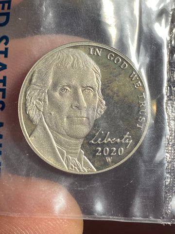 2020 West Point Mint **RARE REVERSE PROOF** NICKEL in Cello with COA **FREE SHIPPING** CLICK FULL DETAILS TO BID!!
