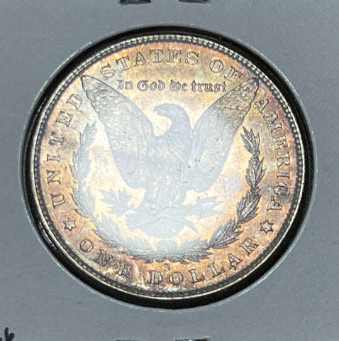 1880 S PL/ORANGE REV & PATTERNED TONED OBV Morgan Silver DOLLAR **Free Shipping** CLICK HERE TO BUY IT NOW!!