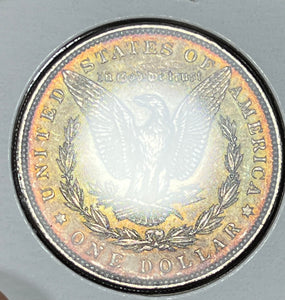 1889 P "Red Devil" SUPER RED NEON OBV & NEON RED/YELLOW CRISP REV TONER Morgan Silver Dollar  **Free Shipping** BUY IT Now!!!