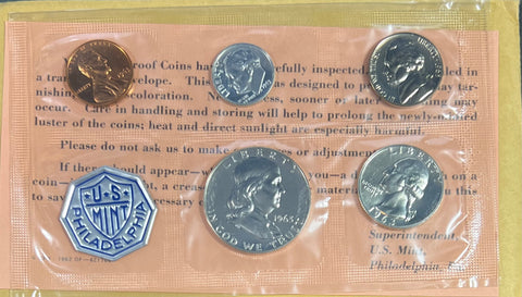 1963 P 5 Coin Proof Set w/Benjamin Half Dollar and 90% Silver Half, Quarter and Dime *Free Shipping* **Click Here to Bid** Bid starts @ $30
