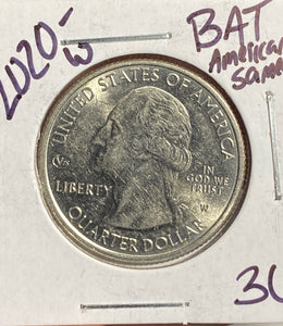 2020 WEST POINT Quarter "Bat" American Samoa