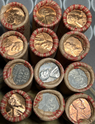 1 Roll of (50) ASSORTED Better Date/Grade WHEAT Cents RIP-N-SHIP!! VOL 4  READ ENTIRE DESCRIPTION BEFORE BUYING!!! LIVE TOMORROW @ 1pm Eastern!! ONLY 5 ROLLS WILL BE AVAILABLE!!