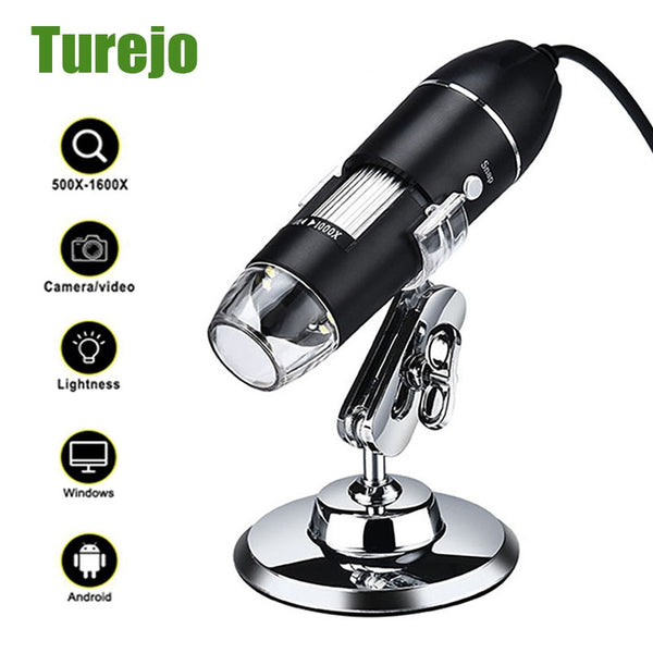 1000X  Digital Microscope Camera 3in1 USB Portable Electronic Microscope For CoinHunting LED Microscope